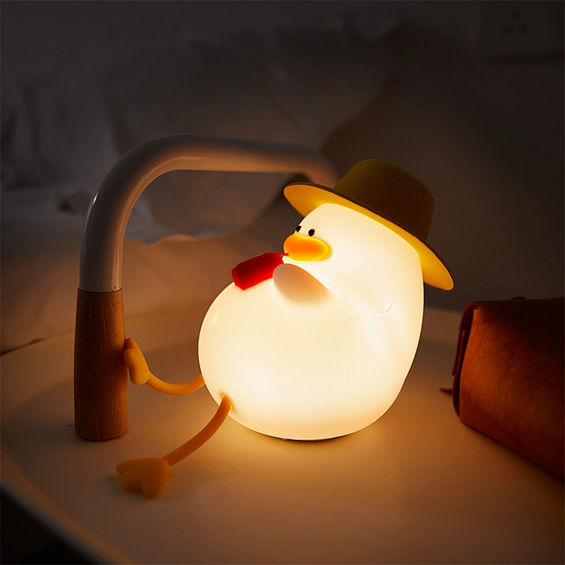 Home Decor Touch Switch Led Bedside Chargeable Silicone USB Lamp Rechargeable USB Duck Night Lights