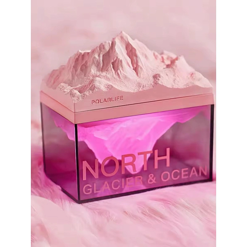 Multifunctional Northern Lights Lamp Wireless Speaker Glacier Shape Oil Aroma Diffuser Ambient Home Room Decoration Night Light