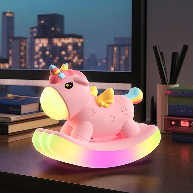 ICARER FAMILY Custom Cute Unicorn Cartoon Colorful Cartoon Bedroom Decoration Baby Children Kids Night Light for Bedroom