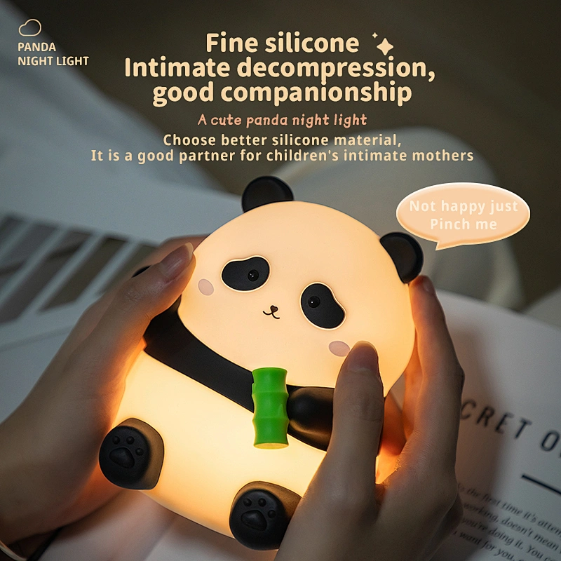ICARER FAMILY Silicone Panda Shape Night Light for Bedroom Use