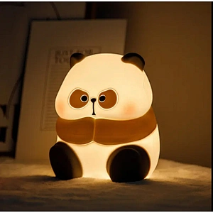 Cute Panda Tap Control Silicone Night Light for Kids Bedroom Table Room Decoration Custom Baby Light for Children