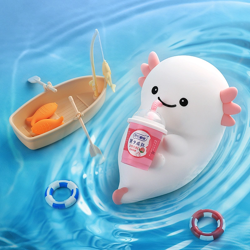 Modern Design Axolotl Baby Silicone Night Light Cute LED Warm White Colorful Night for Kids Bedroom Touch Control