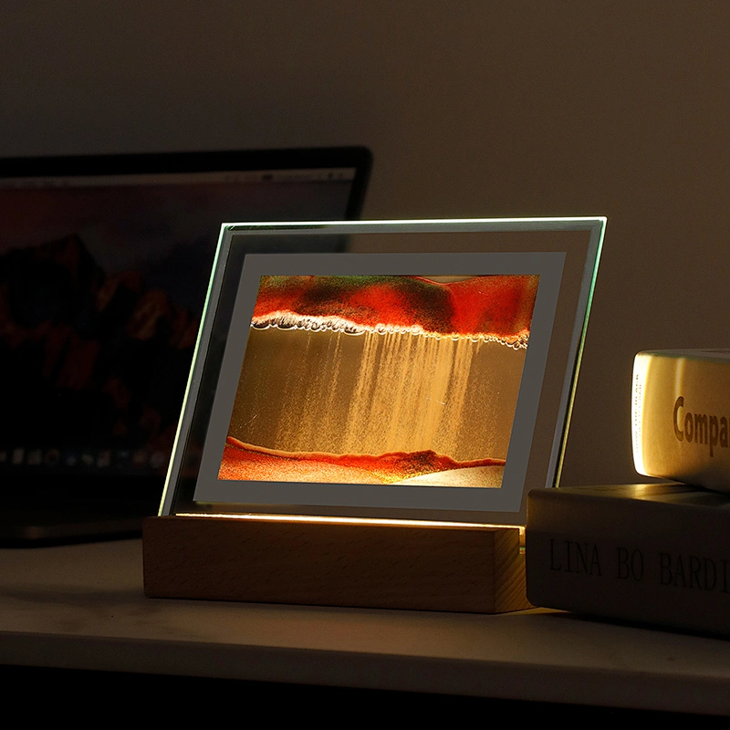 LED Sand Art Table Lamp for Relaxation and Decoration Touch Light