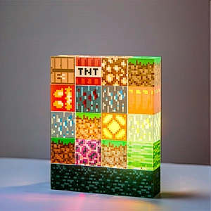 ICARER FAMILY Smart Mini LED Night Light Modern Square Stitching Design ABS Material 5V Night Building Block Kids' Home Decor