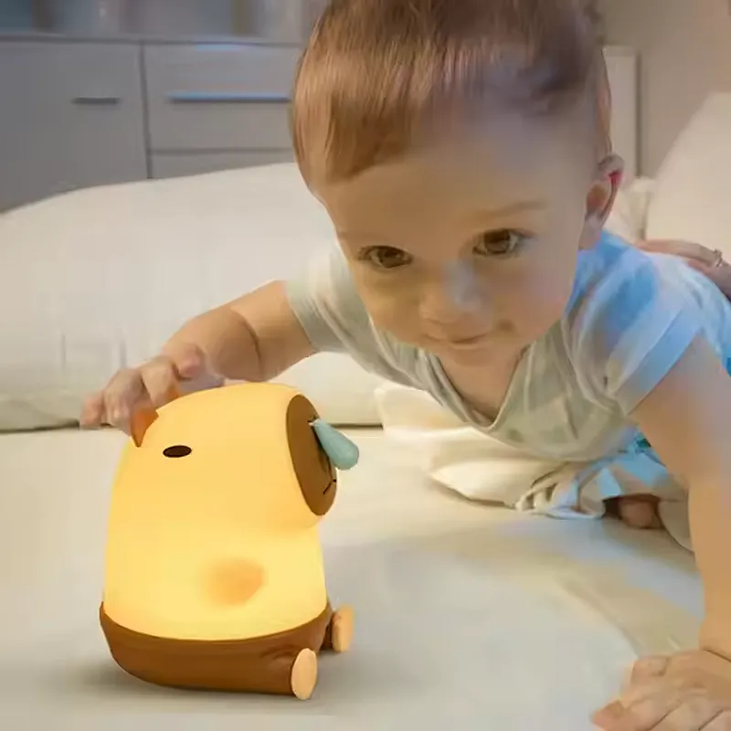 Cute Cartoon Gift Toy Capybara Led Baby Night Room Light Kids Room Lights 7 Changeable Colors Lamps for Children