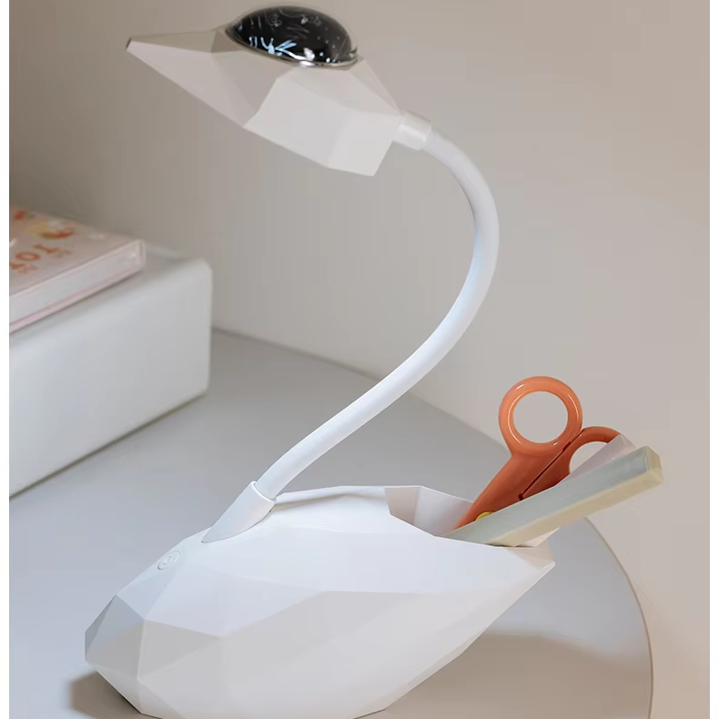 Cute Projector Study Desk Lamp for Kids Adults Gifts Adjustable Led USB Rechargeable Night Light for Kids Bedroom