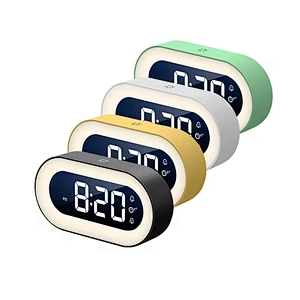 Creative Children Rechargeable Timer Clock Body Induction Table Lights Kids Home Room Decor Bedroom Bedside Night Lamp