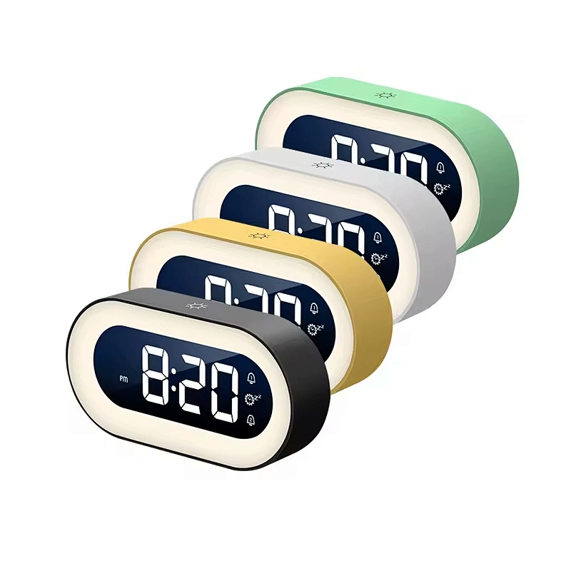 Creative Children Rechargeable Timer Clock Body Induction Table Lights Kids Home Room Decor Bedroom Bedside Night Lamp