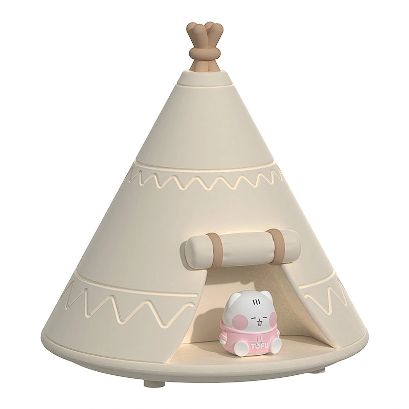 ICARER Modern Mini LED Night Light Family Tent Camping Silicone Lamp with USB Recharge for Apartment