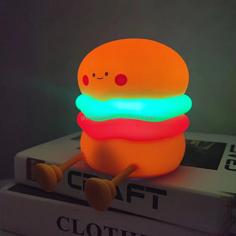 Creative Burger Baby Night Light LED Lamp Rechargeable Soft Glow for Kids Children Night Light