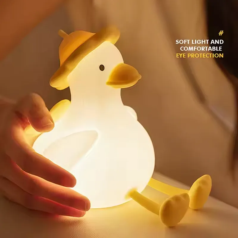 Duck Lamp for Children Baby Wireless Sleep Bed Room Decoration Bedside Nursing Night Light for Bedroom