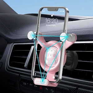 ICARER FAMILY Universal Cute Design Car Air Vent Mobile Phone Holder Cradle Gravity Car Phone Mount Phone Holder