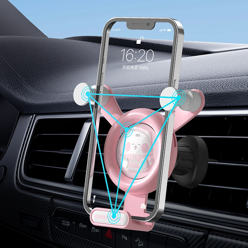 ICARER FAMILY Universal Cute Design Car Air Vent Mobile Phone Holder Cradle Gravity Car Phone Mount Phone Holder