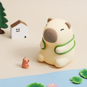 Kapibala Smart Voice Guinea Pig Night Light Birthday Gift Girlfriend Bestie Sister Niche Silicone Pats Shoot Night Lamp
