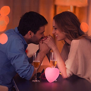 ICARER FAMILY Love Lighting up Heart Light USB Night Lamp Bedroom Rechargeable Night Light