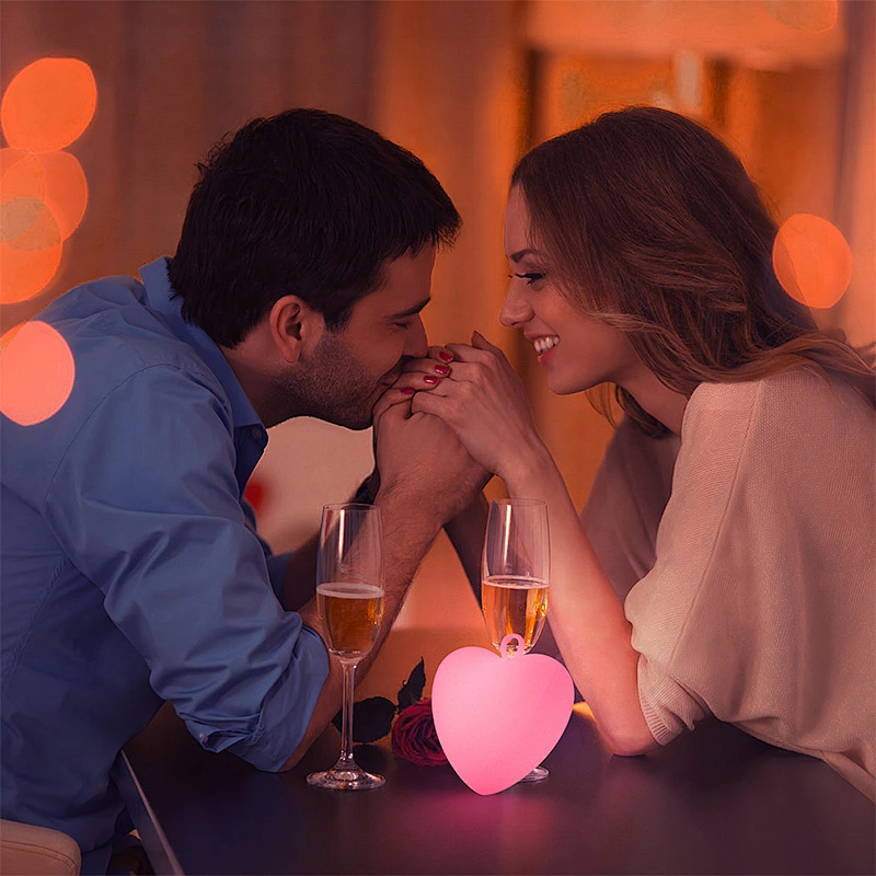 ICARER FAMILY Love Lighting up Heart Light USB Night Lamp Bedroom Rechargeable Night Light