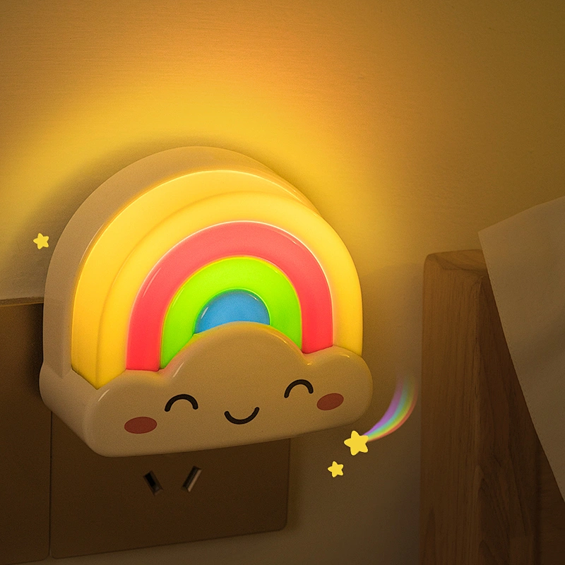 Plug in USB Night Lights Wall Lamp Indoor for Home Decoration Phone Voice Remote Control Bedside Smart Night Light