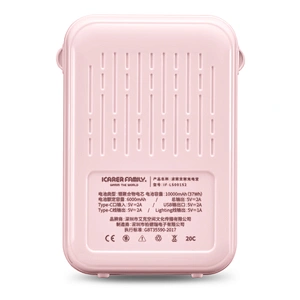 10000mAh Cute Portable Built-in Cables Rechargeable Power Banks Fast Charges Power Bank with Phone Stand