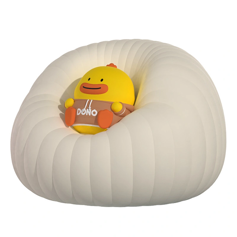 ICARER FAMILY Kids Nursery Touch Dimming Night Light Silicone Duck Lamp Rechargeable Led Night Lights for Kids Room
