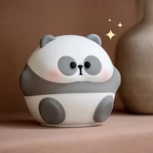 Rechargeable Panda LED Night Light Touch Control Silicone Lamp for Kids