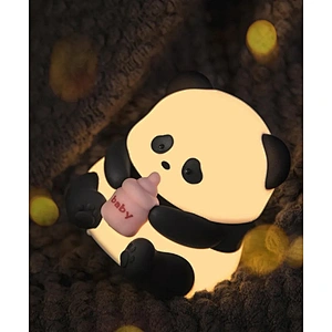 Kawaii Panda Tap Silicone Night Light for Kids Room Bedroom Home Decoration Dimmable Pat Animal Table Lamp