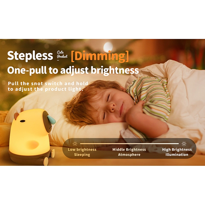 Capybara Night Light Snottybara Silicone Touch Lights Decor Portable Rechargeable Cute Animal Night Lamp for Kids