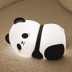 Modern Style Panda LED Night Light for Kids Touch & Sensor Control USB Rechargeable Warm White Emitting Silicone Lamp Home Use