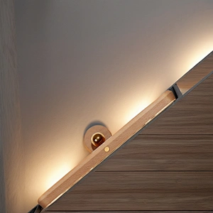 ICARER FAMILY Custom Night Light With Mirror Light Wood 1000mAh Battery Capacity