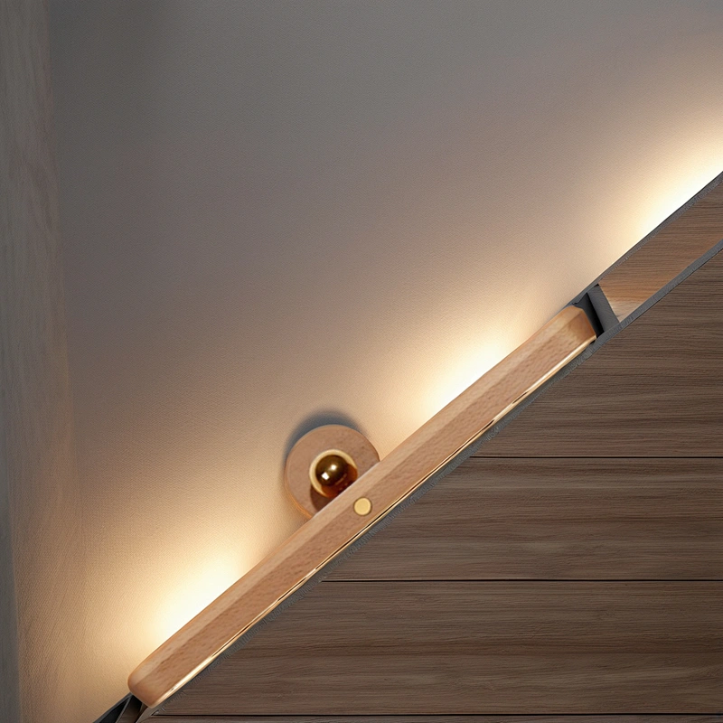 ICARER FAMILY Custom Night Light With Mirror Light Wood 1000mAh Battery Capacity