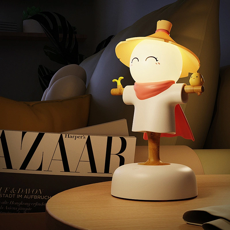 Scarecrow LED Night Light Rechargeable ABS Material for Bedroom Application for Kids Night Light