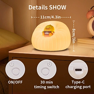 ICARER FAMILY Night Light Sofa Soft Silicone Night Lamp LED Touch Light