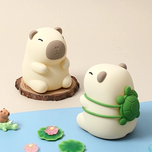 New Capibara Guinea Pig Night Light Children's Room Sleeping Light with Sleeping Lamp Baby Feeding Silicone Pat Light