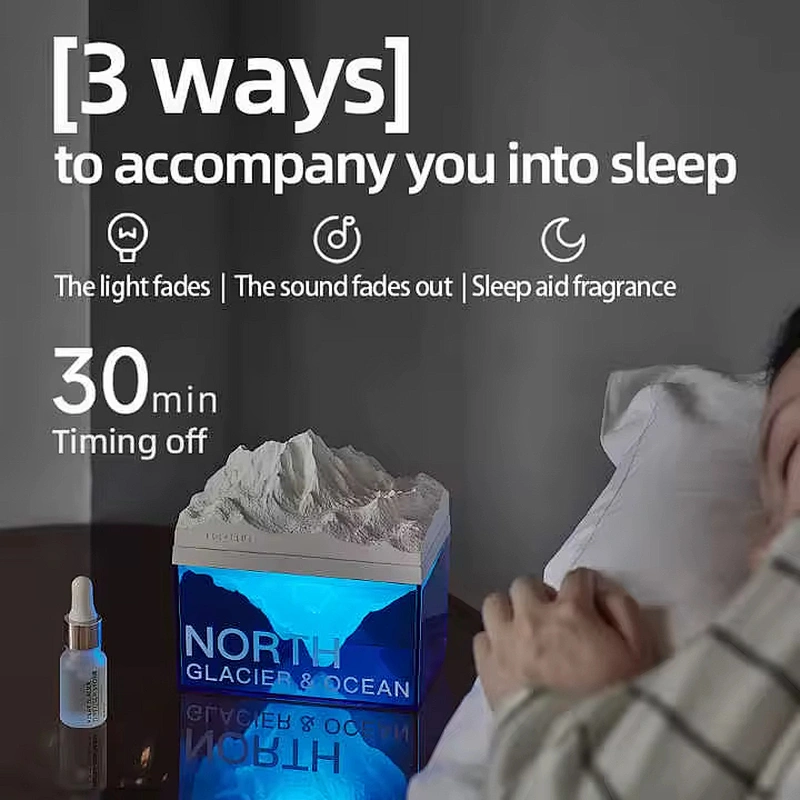 Polar Ice Night Light with Sleeping Speaker for Sleep and Relaxation for Bedroom Use