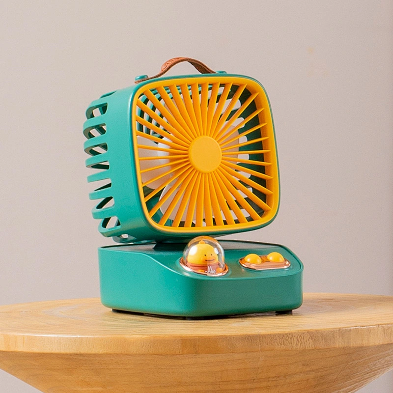 ICARER FAMILY Fan Cooling Mini Usb Rechargeable Standing Fan Moving Head Fan (2400mAh)