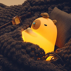 Silicone Cute Lamp Kapibala Soft Light Rechargeable Night Light Gift for Children