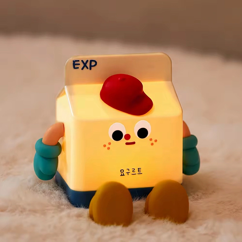 Manufacturer Wholesale Cartoon Milk Carton LED Dimmable Night Light Cheap USB Night Light Kids Night Light