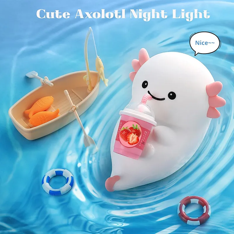 Decoration Lights Bedroom Dinosaur Pink Color Kids Cute Lamp Silicone Soft Safe Material
