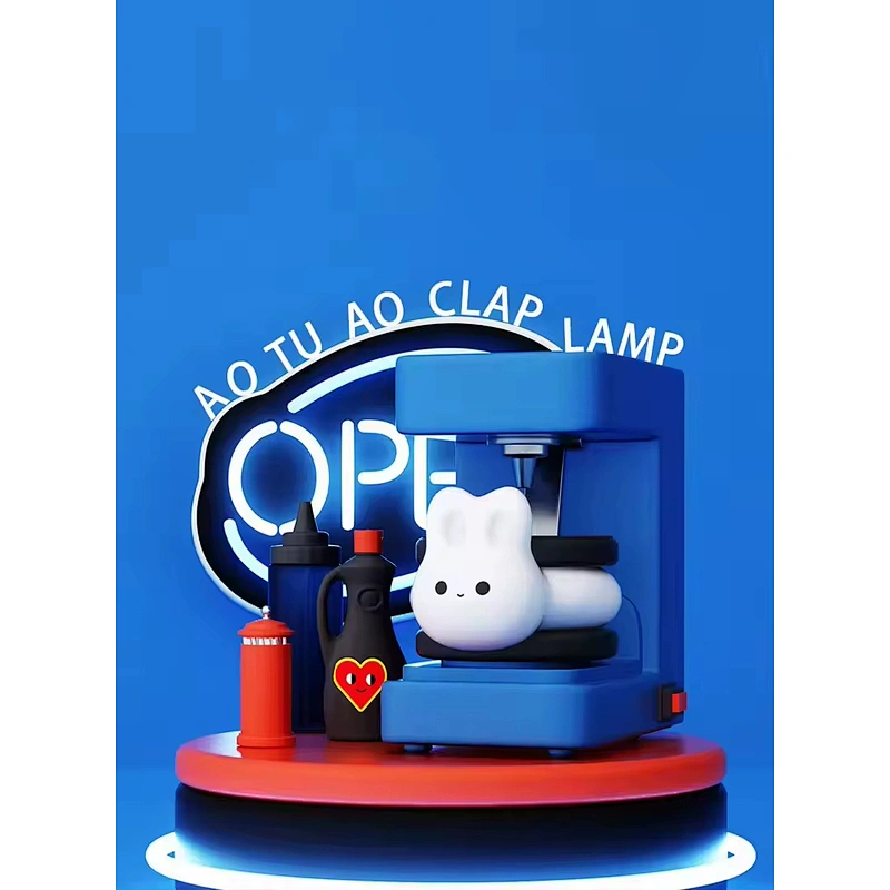 Cute Rabbit Pat Light Silicone Baby Sensor Night Light for Baby Home Use Table Night Light