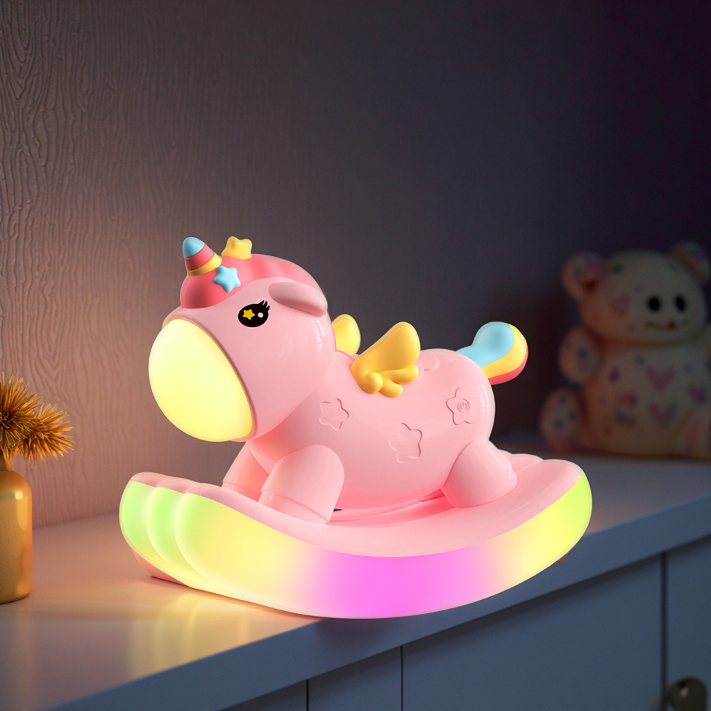 ICARER FAMILY Unique Home Room Decoration Smart Animal Unicorn Bedside Cute Light Baby Night Lamp for Kids Children