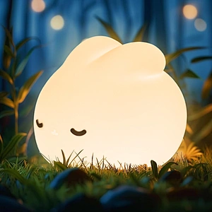 ICARER FAMILY Kawaii Night Lights Cute Gift Rabbit Animal Baby Children Silicone Night Light for Kids