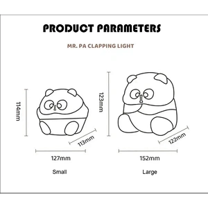Charming Panda LED Night Lamp with Dark Circle Detail and Soft Peaceful Light for Kids