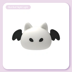 Silicone Bat Night Light  LED Light-Up Toy for Kids Mini Night Lamp for Children's Room Decorative Lighting Bedside Toy for Baby
