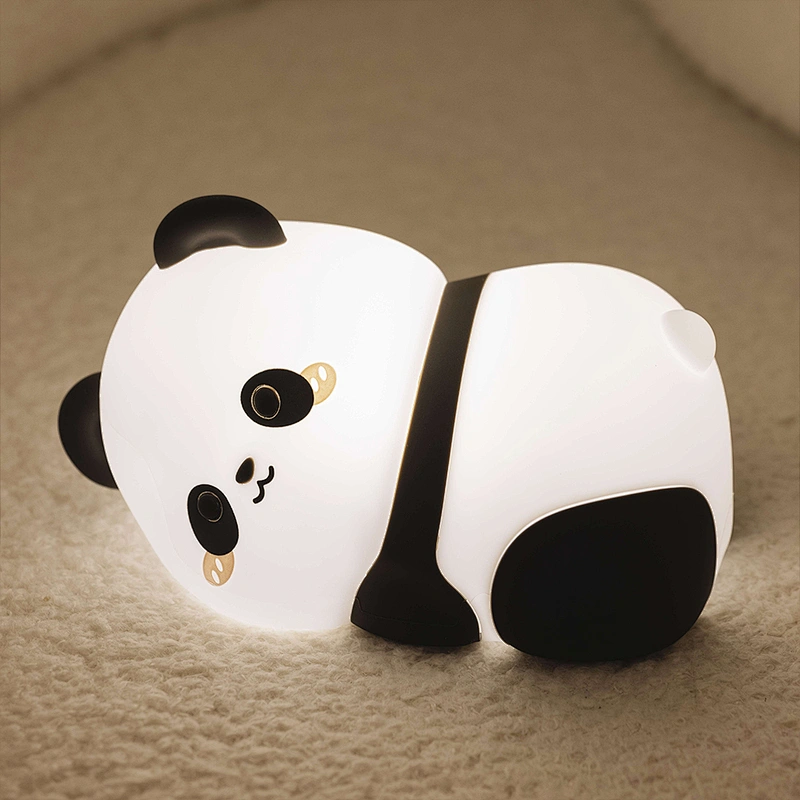Cute Home Decorative Table Lamp Modern Lighting Mini Rechargeable Panda Silicone Night Light for Home Decor