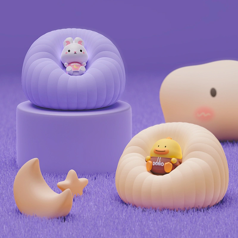 ICARER FAMILY Children Night Light 1200mAh Soft Silicone Sleep Night Lamp Light for Kids