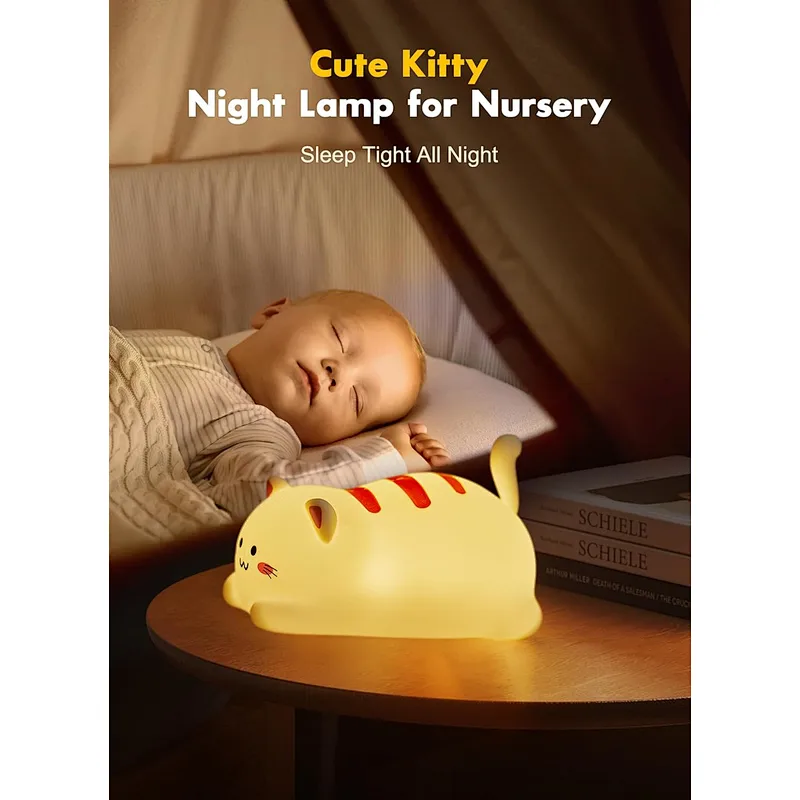 Cute Cat Silicone Night Lamp a Perfect Gift for Kids and Cat Lovers