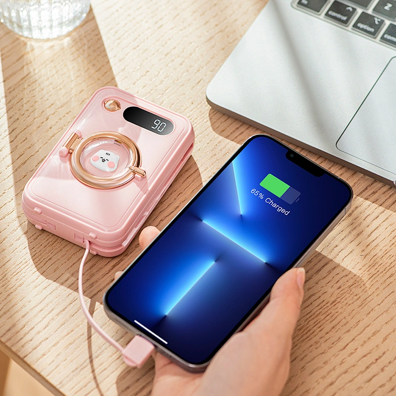ICARER FAMILY Mobile Power Bank with Cable 10000mAh Digital Shown Single Use Power Bank Outdoor Use