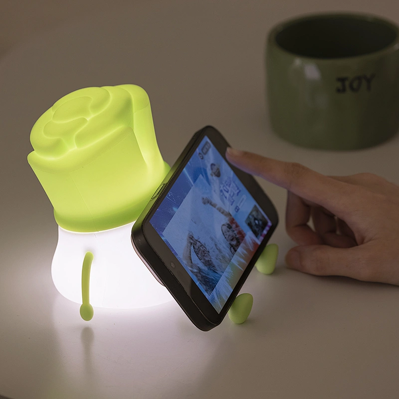 Cute Rechargeable LED Pat Lamp Modern Mini Silicone Children's Night Light with Touch Sensor for Bedroom Sleep and Gifts