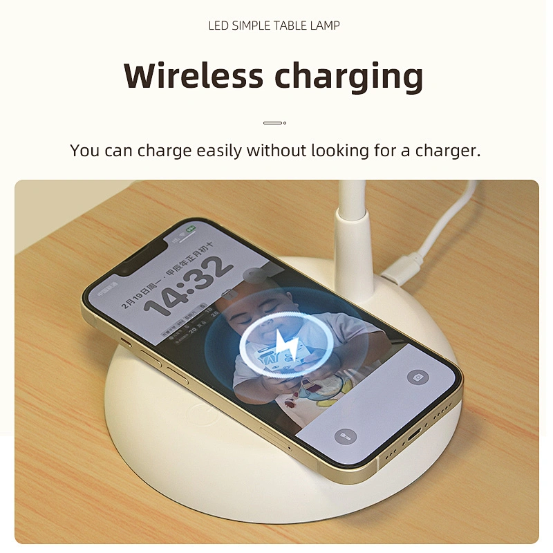 ICARER FAMILY Usb Night Light Wireless Charger Function With Desk Lamp