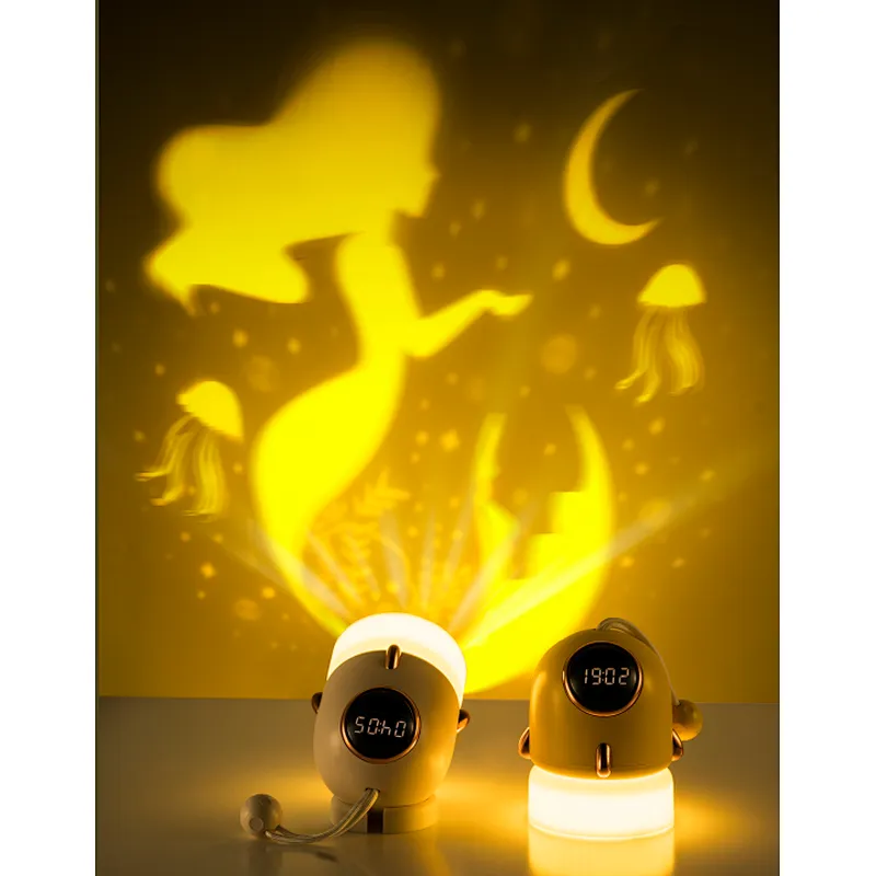 Kawaii Christmas Gift Staryy Projector Night Light Home Decor Kids Bedroom Bed Lamp Rechargeable Led  3D Night Lamp for Children