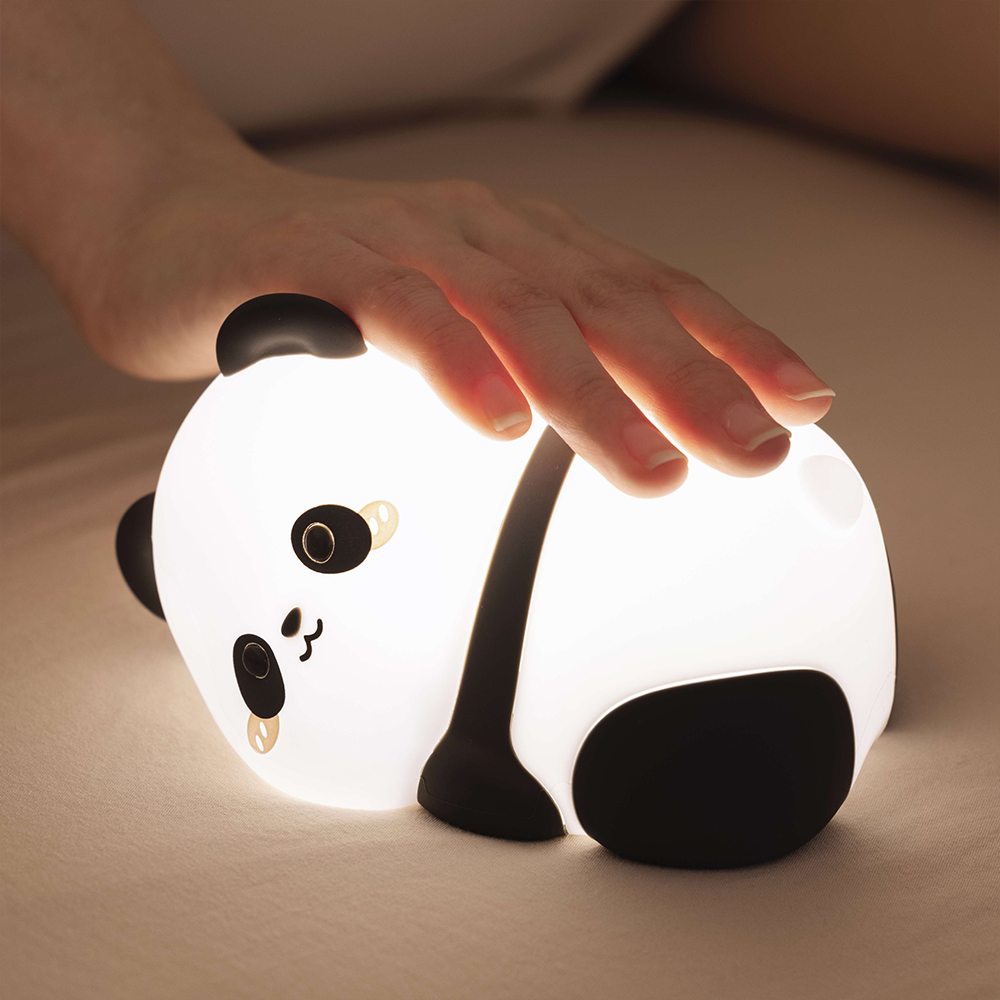 Cute Panda Night Light for a Touch of Fun and Serenity for Kids Bedroom Use Silicone Rechargeable Touch Lamp